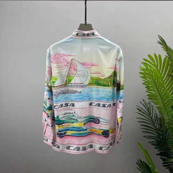 designer casual shirt casablanc shirts hawaiian print silk polo tshirt men jacket ins coat, White;black
designer casual shirt casablanc shirts hawaiian print silk polo tshirt men jacket ins coat, White;black