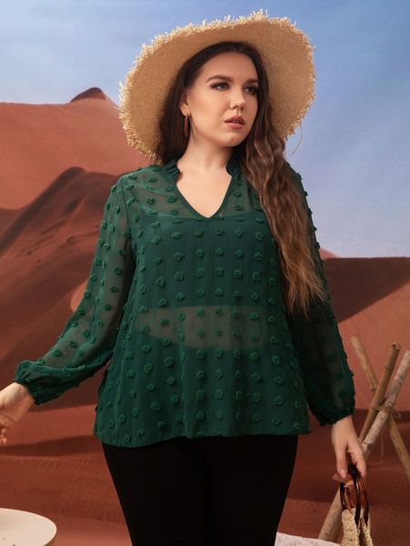 plus swiss dot lantern sleeve chiffon blouse f9l4#, Black
plus swiss dot lantern sleeve chiffon blouse f9l4#, Black