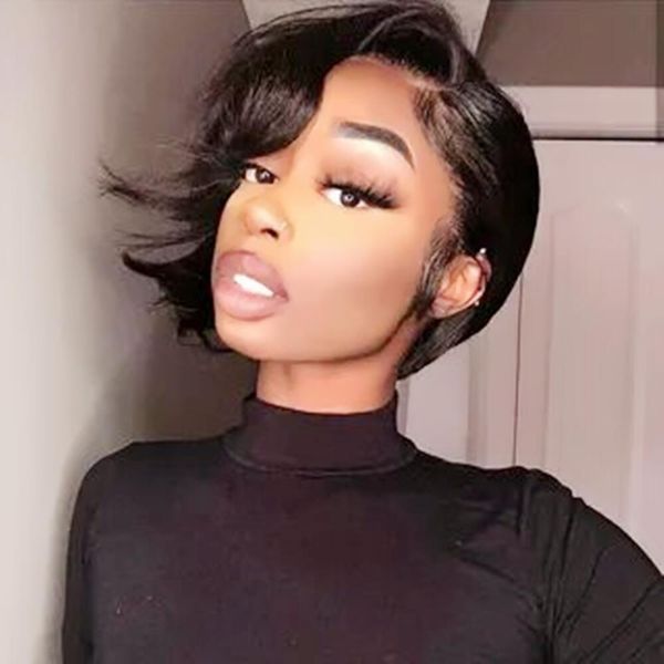 short bob pixie cut straight human hair wigs 13x4x1 lace front wig full machine made brazilian wig for black women, Black;brown
short bob pixie cut straight human hair wigs 13x4x1 lace front wig full machine made brazilian wig for black women, Black;brown