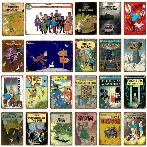 2021 french cartoon movie the adventures of tintin metal signs vintage wall art craft painting poster home bar club cafe kids room292i
2021 french cartoon movie the adventures of tintin metal signs vintage wall art craft painting poster home bar club cafe kids room292i