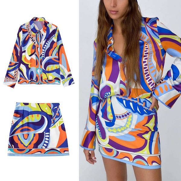 summer women s sets fashion multicolor print long sleeve shirt with high waist mini a line skirts tailleurs jupes xx8649 220809, White
summer women s sets fashion multicolor print long sleeve shirt with high waist mini a line skirts tailleurs jupes xx8649 220809, White