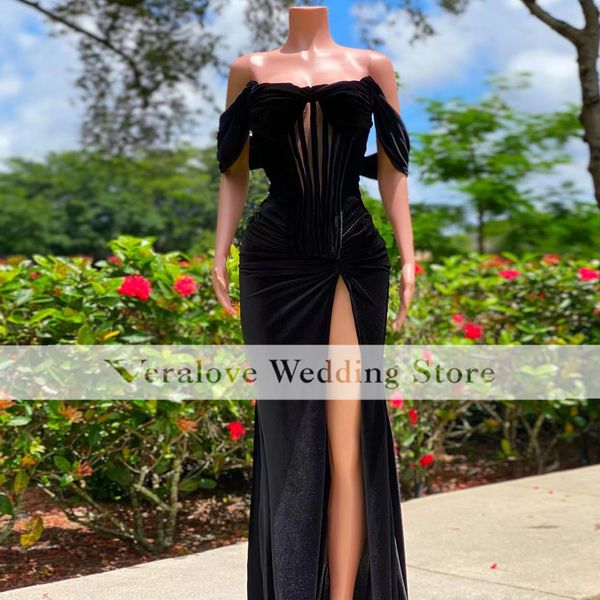 velvet black dress 2022 off shoulder women gala party gowns slit mermaid evening prom dresses robes de soirée
velvet black dress 2022 off shoulder women gala party gowns slit mermaid evening prom dresses robes de soirée