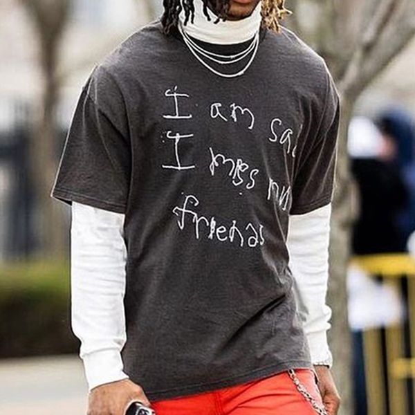 i am sad tee casual short sleeves t-shirts cotton t shirts men women hip hop streetwear mg220044, White;black
i am sad tee casual short sleeves t-shirts cotton t shirts men women hip hop streetwear mg220044, White;black