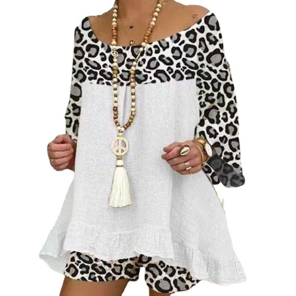 women's tracksuits nowsaa summer vintage leopard patchwork outfits set cotton linen shirt and loose shorts suit 3/4 sleeve women two p, Gray
women's tracksuits nowsaa summer vintage leopard patchwork outfits set cotton linen shirt and loose shorts suit 3/4 sleeve women two p, Gray