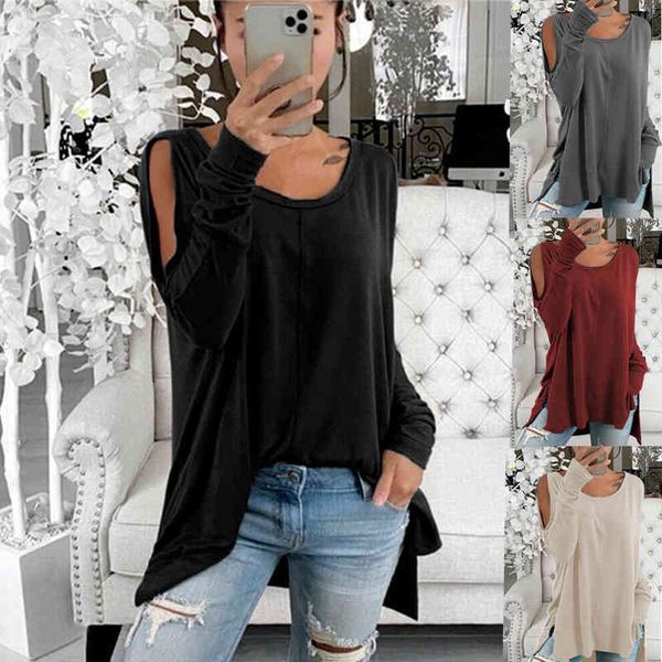 women's t-shirt women's spring off shoulder pullover loose long sleeve solid color versatile hf2f, White
women's t-shirt women's spring off shoulder pullover loose long sleeve solid color versatile hf2f, White