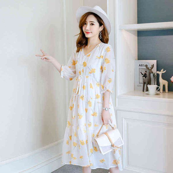 maternity springsummer outfit vneck soft comfortable chiffon dress pregnant women drawstring waist half sleeve floral dresses j220628, White
maternity springsummer outfit vneck soft comfortable chiffon dress pregnant women drawstring waist half sleeve floral dresses j220628, White