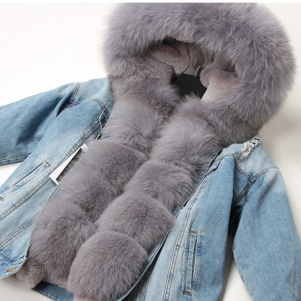 maomaokong natural fur lined denim jacket fur coat coat fashion denim fur warm lady winter jacket women parka y201012, Black
maomaokong natural fur lined denim jacket fur coat coat fashion denim fur warm lady winter jacket women parka y201012, Black