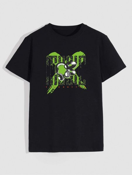 romwe guys headphone graphic tee 32vn#, White;black
romwe guys headphone graphic tee 32vn#, White;black