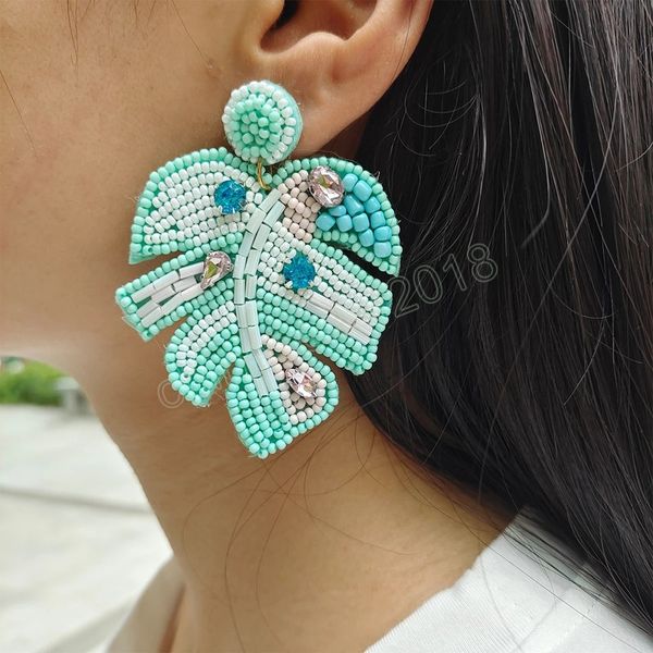 leaf earrings bohemian handmade beaded statement dangle earrings for women braided jewelry lightweight, Silver
leaf earrings bohemian handmade beaded statement dangle earrings for women braided jewelry lightweight, Silver