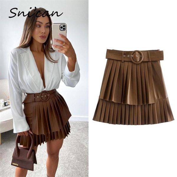 bown pu leather skirt with belt fashion autumn sprint cascading pleated high waist jupe cuir femme women falda plisada 220324, Black
bown pu leather skirt with belt fashion autumn sprint cascading pleated high waist jupe cuir femme women falda plisada 220324, Black