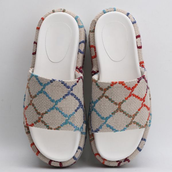 2022 womens sandales fashion embroidered canvas designer slippers slides slip on slipper girls 60mm canvas covered platform sandals with box, Black
2022 womens sandales fashion embroidered canvas designer slippers slides slip on slipper girls 60mm canvas covered platform sandals with box, Black
