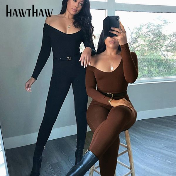 hawthaw women autumn winter long sleeve soild color bodycon skinny female jumpsuit playsuit romper 2022 fall clothes streetwear, Black;white
hawthaw women autumn winter long sleeve soild color bodycon skinny female jumpsuit playsuit romper 2022 fall clothes streetwear, Black;white