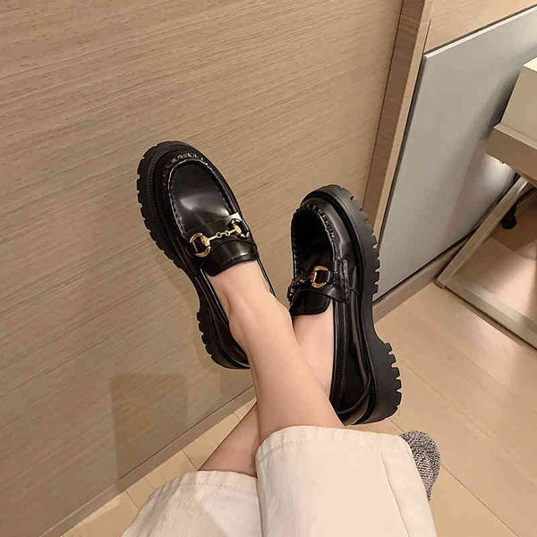 dress shoes thick soled loafers women's round head spring horse buckle student overshoot small leather shoes ins single 8lqj, Black
dress shoes thick soled loafers women's round head spring horse buckle student overshoot small leather shoes ins single 8lqj, Black