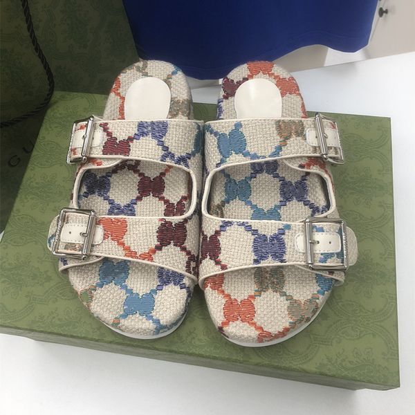 white women shoes designers cotton linen jacquard slippers luxury trim open toe simple men shoes hardware retro style sandals fashion flats, Black
white women shoes designers cotton linen jacquard slippers luxury trim open toe simple men shoes hardware retro style sandals fashion flats, Black