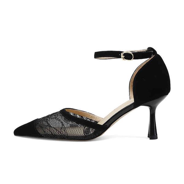 sandals summer women's shoes pointed thin heels high baotou hollow mesh out buckle fashion sandals women gck8, Black
sandals summer women's shoes pointed thin heels high baotou hollow mesh out buckle fashion sandals women gck8, Black