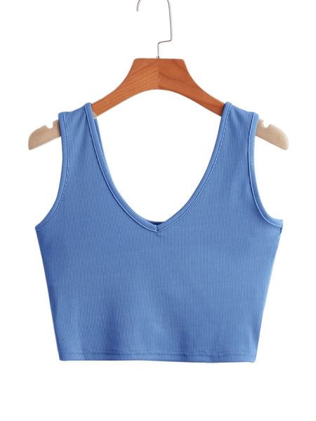 ribbed solid tank g5ho#, White