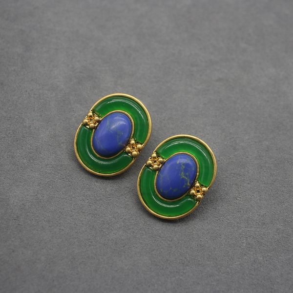 earrings antique jewelry genuine gold electroplated stone inlaid imitation glass oval, Golden;silver
earrings antique jewelry genuine gold electroplated stone inlaid imitation glass oval, Golden;silver