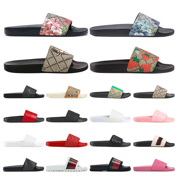 men luxurys designers summer slippers classic floral brocade sandals pink flat leather rubber platform gear bottoms women outdoor shoes, Black
men luxurys designers summer slippers classic floral brocade sandals pink flat leather rubber platform gear bottoms women outdoor shoes, Black