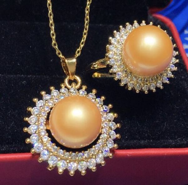 18k natural pearl ring pendant two piece set gold plated chains 10-11 large grain gold fashion elegant versatile, Silver
18k natural pearl ring pendant two piece set gold plated chains 10-11 large grain gold fashion elegant versatile, Silver