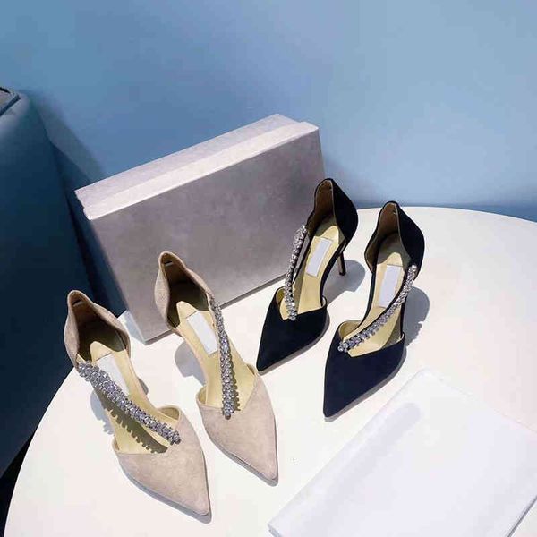 sandals pointed sandals, suede high heels, women's chain baotou hollow thin heel wedding shoes in the autumn of, Black
sandals pointed sandals, suede high heels, women's chain baotou hollow thin heel wedding shoes in the autumn of, Black