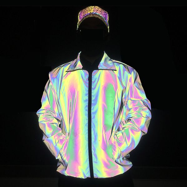 men's jackets blazer reflective hatless casual lapel jacket, Black;brown
men's jackets blazer reflective hatless casual lapel jacket, Black;brown