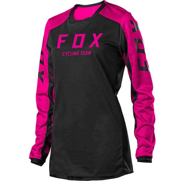 pakaian sepeda wanita tim bersepeda rubah t-shirt lengan panjang turun lembah balap motocross off-road enduro maillot ciclismo mujer, White 
pakaian sepeda wanita tim bersepeda rubah t-shirt lengan panjang turun lembah balap motocross off-road enduro maillot ciclismo mujer, White