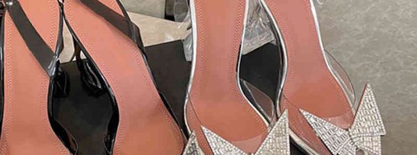 2022 summer new rhinestone bow high-heeled shoes women's thin heels pointed tips versatile fairy style transparent baotou sandals, Black
2022 summer new rhinestone bow high-heeled shoes women's thin heels pointed tips versatile fairy style transparent baotou sandals, Black