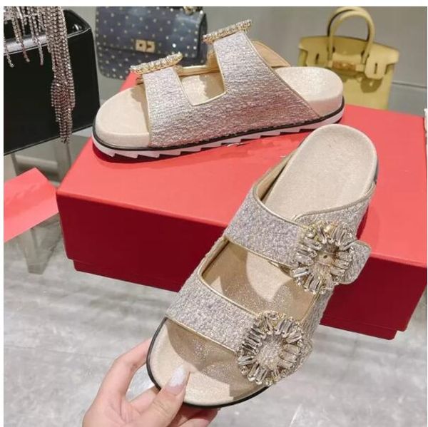 shoes lat bottom slippers fashion swarovski crystal rhinestone sandal for women quality genuine leather flash drill buckle slides effortless, Black
shoes lat bottom slippers fashion swarovski crystal rhinestone sandal for women quality genuine leather flash drill buckle slides effortless, Black