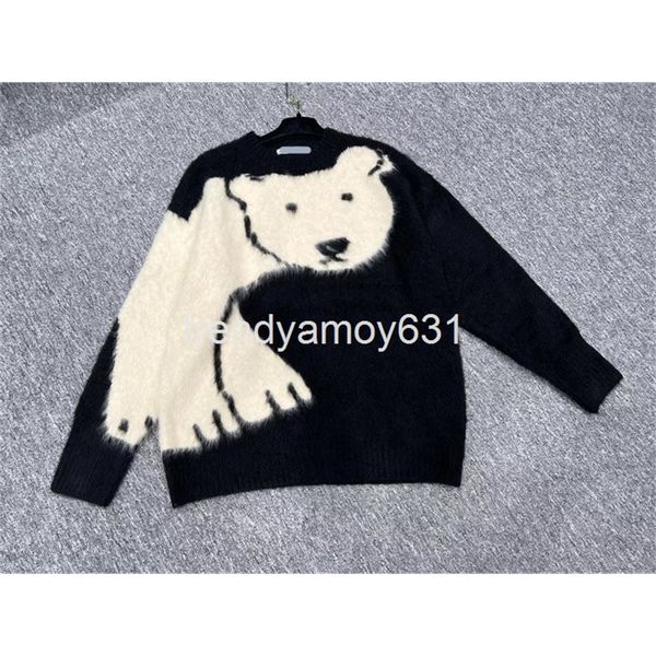 women's sweaters spring ed hugging polar bear sweater women's design sense of niche loop pullover sweater, White;black
women's sweaters spring ed hugging polar bear sweater women's design sense of niche loop pullover sweater, White;black