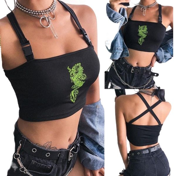 women's tanks & camis fashion women summer buckle vest boob tube crop bralet sheer dragon embroidery stylish cami tank a0vv#, White
women's tanks & camis fashion women summer buckle vest boob tube crop bralet sheer dragon embroidery stylish cami tank a0vv#, White
