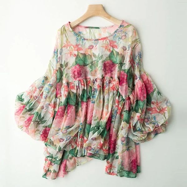 floral chiffon shirt women's blouse 2022 spring clothes large size korean fashion retro thin loose casual lantern sleeve 0622, White
floral chiffon shirt women's blouse 2022 spring clothes large size korean fashion retro thin loose casual lantern sleeve 0622, White