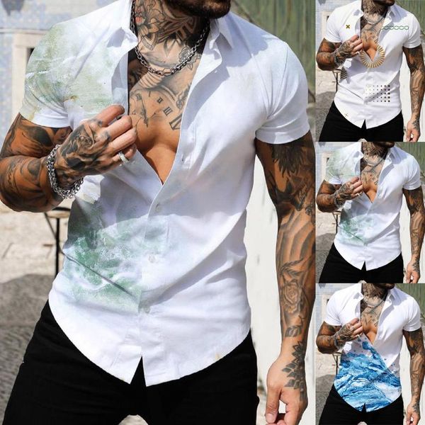 men's casual shirts tee shirt men spring summer single breasted lapel full print beach short cotton t mens clothingmen's, White;black
men's casual shirts tee shirt men spring summer single breasted lapel full print beach short cotton t mens clothingmen's, White;black