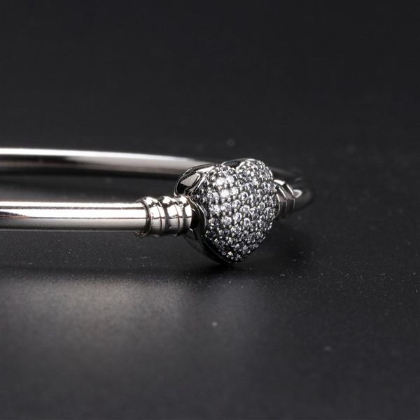 heart shaped cz pave clasp bangle bracelet sets original box for pandora 925 sterling silver charm bracelets women gift jewelry219z, Black
heart shaped cz pave clasp bangle bracelet sets original box for pandora 925 sterling silver charm bracelets women gift jewelry219z, Black