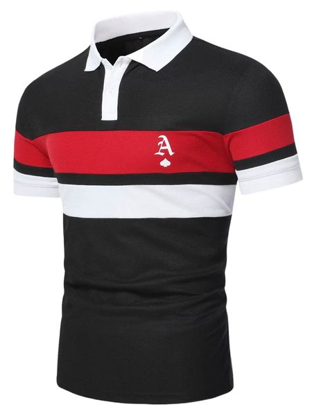 men playing card print colorblock polo shirt v9qy#, White;black
men playing card print colorblock polo shirt v9qy#, White;black