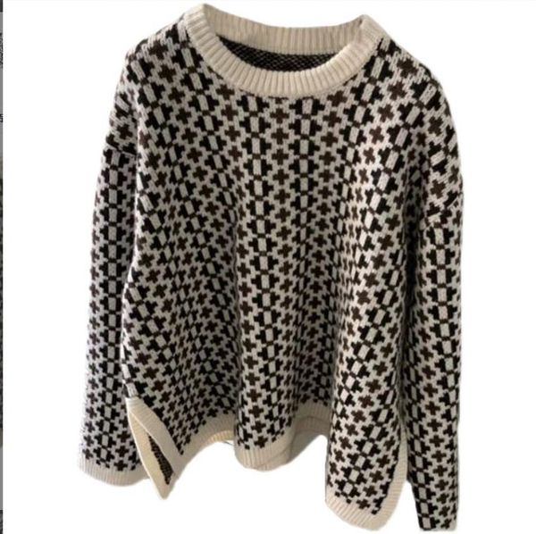227 xl 2022 milan runway spring summer brand same style sweater long sleeve crew neck striped pullover womens beike, White;black
227 xl 2022 milan runway spring summer brand same style sweater long sleeve crew neck striped pullover womens beike, White;black
