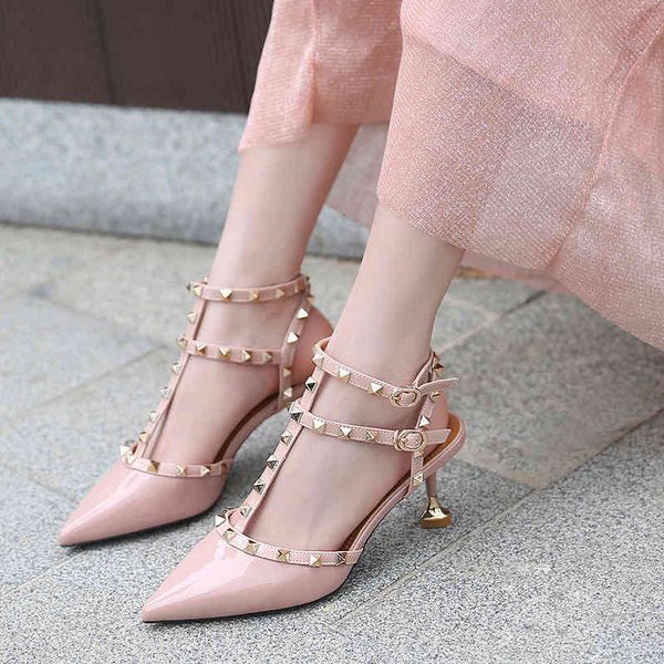 sandals rivet mid summer heel thin soft sole casual and versatile one line buckle pointed leather sandals for women 3utx, Black
sandals rivet mid summer heel thin soft sole casual and versatile one line buckle pointed leather sandals for women 3utx, Black