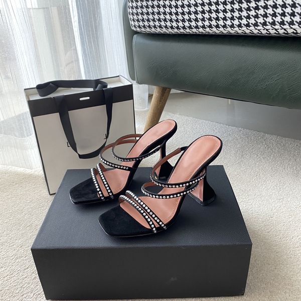 2022 designer chain sandals luxury high-heeled shoes diamond square head slippers roman wine glass heel web celebrity versatile stiletto hee, Black
2022 designer chain sandals luxury high-heeled shoes diamond square head slippers roman wine glass heel web celebrity versatile stiletto hee, Black