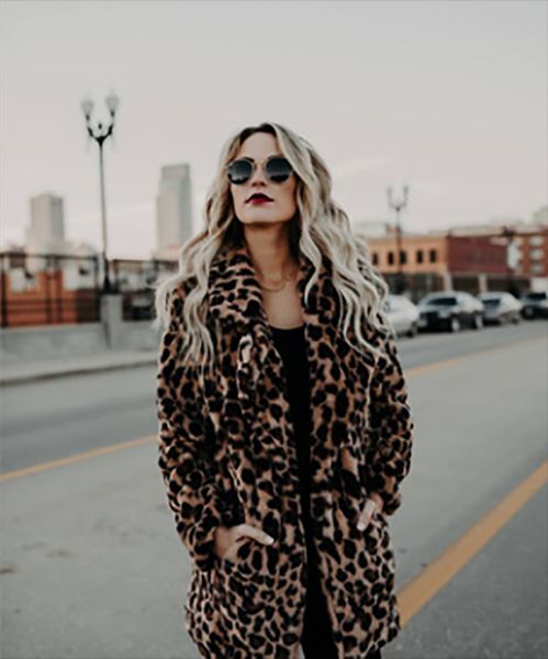 misshow women's fashion lightweight coat outerwear with pocket long sleeves leopard printed, Black 
misshow women's fashion lightweight coat outerwear with pocket long sleeves leopard printed, Black