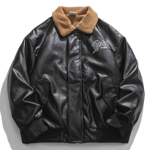 lambswool leather jacket men autumn letter embroidery pattern print motorcycle pu leahter jacket casual woman bomber jacket t220728, Black
lambswool leather jacket men autumn letter embroidery pattern print motorcycle pu leahter jacket casual woman bomber jacket t220728, Black