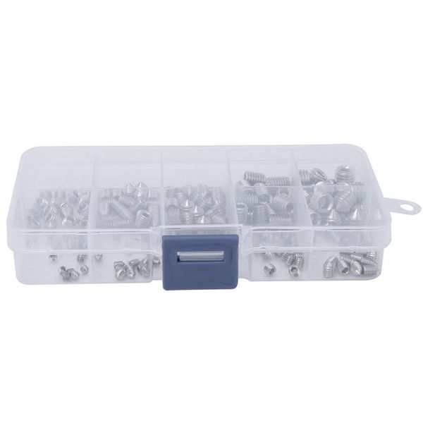 200pcs grub screw cone point hex socket stainless steel for accuracy instruments m3 m4 m5 m6 m8
200pcs grub screw cone point hex socket stainless steel for accuracy instruments m3 m4 m5 m6 m8