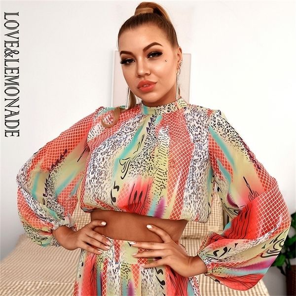 lovelemonade stand collar lantern sleeve color snake print chiffon lm81500a 210311, White
lovelemonade stand collar lantern sleeve color snake print chiffon lm81500a 210311, White