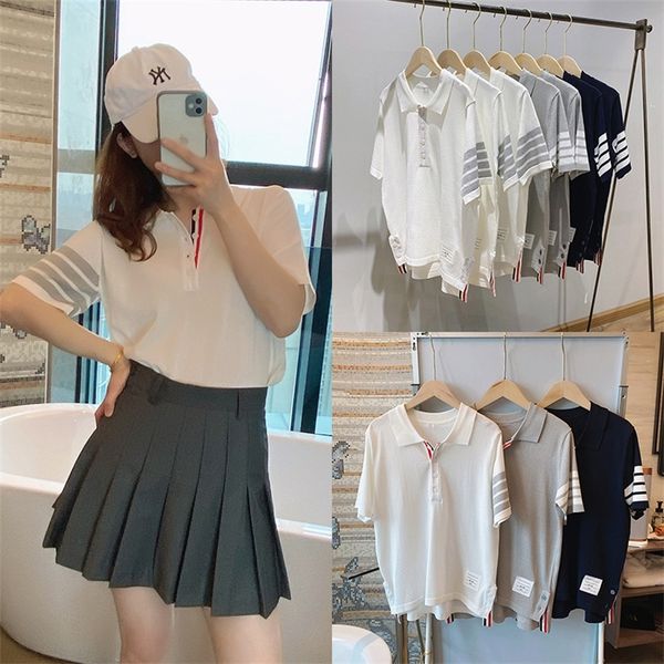 71% off 2022 trendy men's and clothing summer new tb lapel short t-shirt loose ice hemp four bar stripe solid color half sleeve polo wo, White
71% off 2022 trendy men's and clothing summer new tb lapel short t-shirt loose ice hemp four bar stripe solid color half sleeve polo wo, White