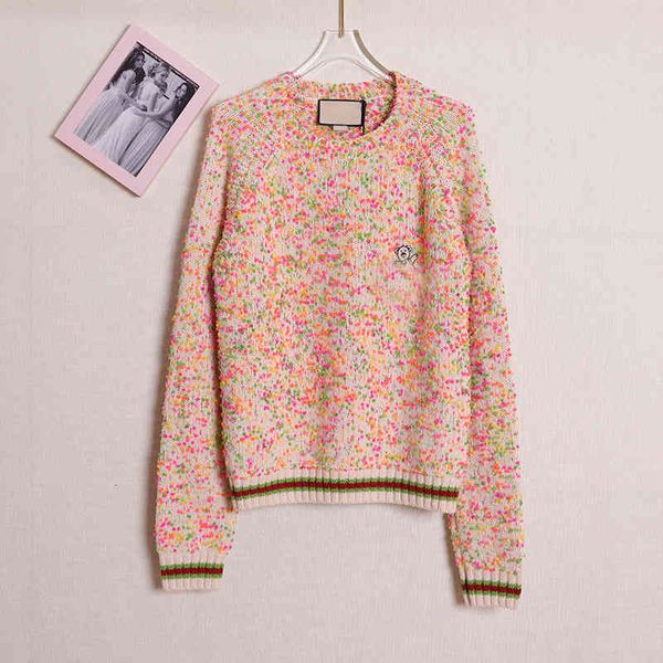women's knits tees autumn and winter british college style bubble color bead loose knit embroidered bear sweater female, White
women's knits tees autumn and winter british college style bubble color bead loose knit embroidered bear sweater female, White