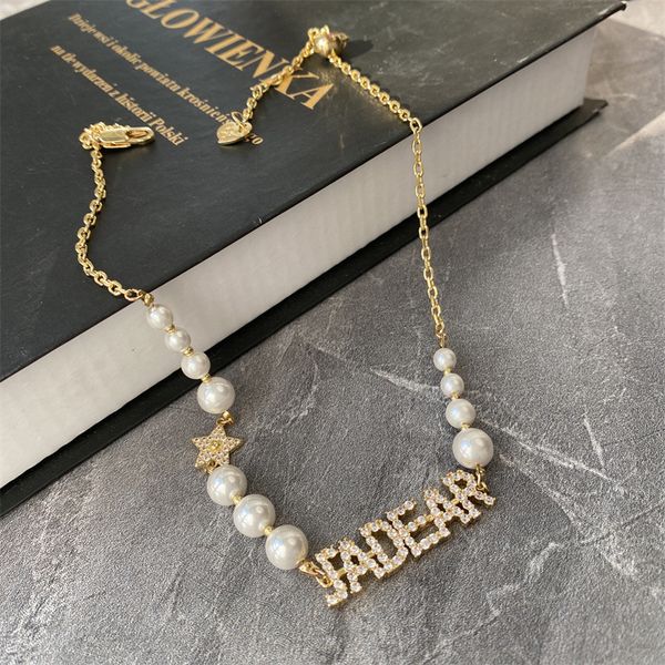 u tang jewelry korean version d family five pointed star pendant pearl clavicle chain pull letter micro inlaid exquisite necklace, Silver
u tang jewelry korean version d family five pointed star pendant pearl clavicle chain pull letter micro inlaid exquisite necklace, Silver
