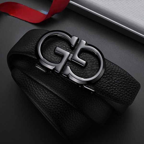 new men's leather youth business belts layer pure cow automatic buckle trend trouser belt men, Black;brown
new men's leather youth business belts layer pure cow automatic buckle trend trouser belt men, Black;brown