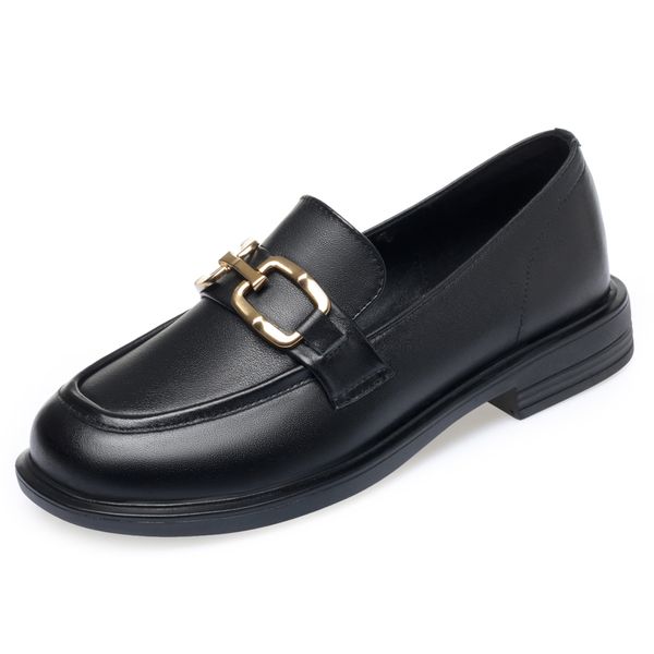 women loafers shoes genuine leather large size spring british style ladies footwear casual slip on lazy shoes women, Black
women loafers shoes genuine leather large size spring british style ladies footwear casual slip on lazy shoes women, Black