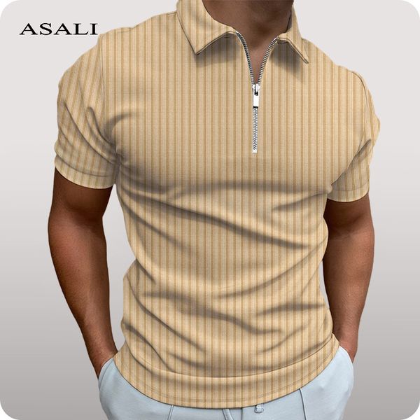summer men s zipper polo shirt fashion striped print shirts streetwear casual short sleeve t shirt s 220714, White;black
summer men s zipper polo shirt fashion striped print shirts streetwear casual short sleeve t shirt s 220714, White;black