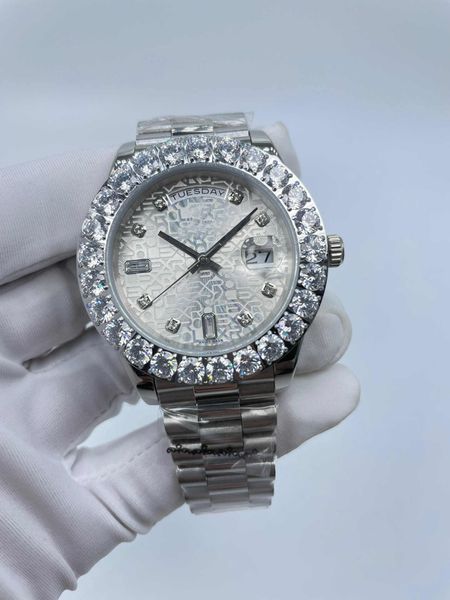 43mm mens automatic mechanical watches diamond bezel stainless steel strap 2813 movement watch wristwatch party gifts man wristwatches, Slivery;brown
43mm mens automatic mechanical watches diamond bezel stainless steel strap 2813 movement watch wristwatch party gifts man wristwatches, Slivery;brown