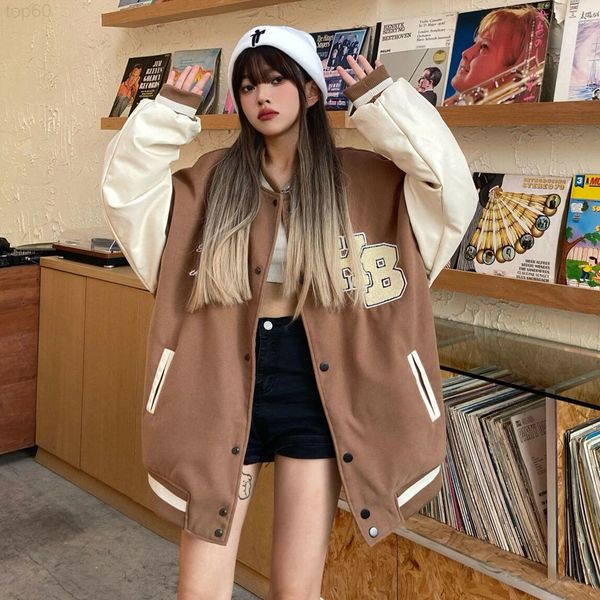 men's hoodies & sweatshirts designer spring and autumn baseball jacket female oversize american fashion ins brown vintage design sense, Black
men's hoodies & sweatshirts designer spring and autumn baseball jacket female oversize american fashion ins brown vintage design sense, Black
