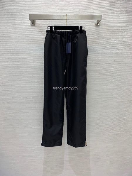women's shorts early spring recycled nylon series triangular side zipper split design wide leg straight pants, White;black
women's shorts early spring recycled nylon series triangular side zipper split design wide leg straight pants, White;black